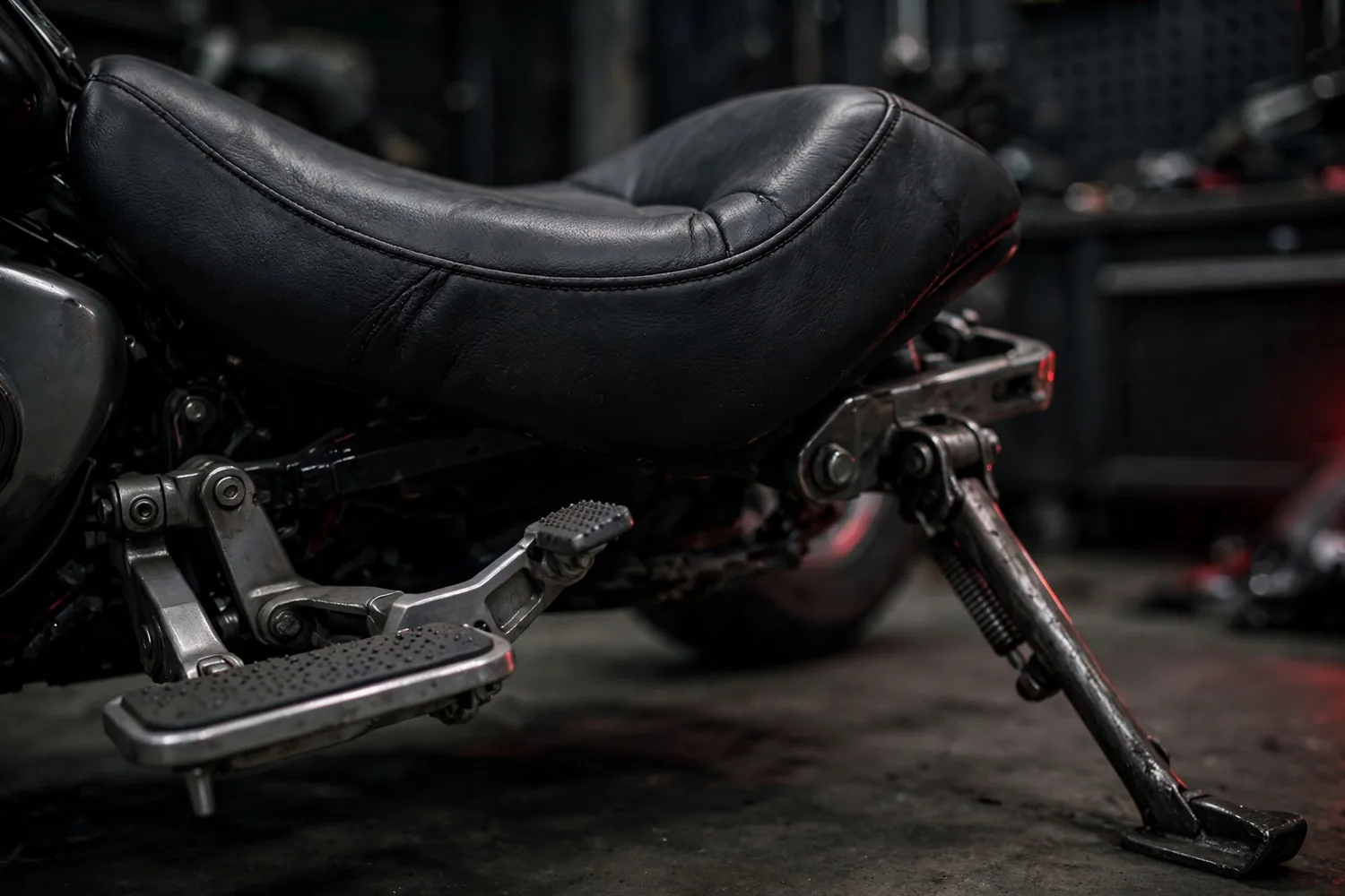Seat, footrests and stand