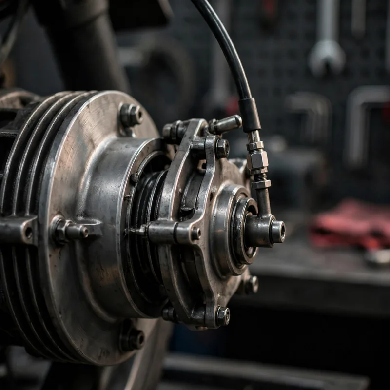Rear brake stops the wheel